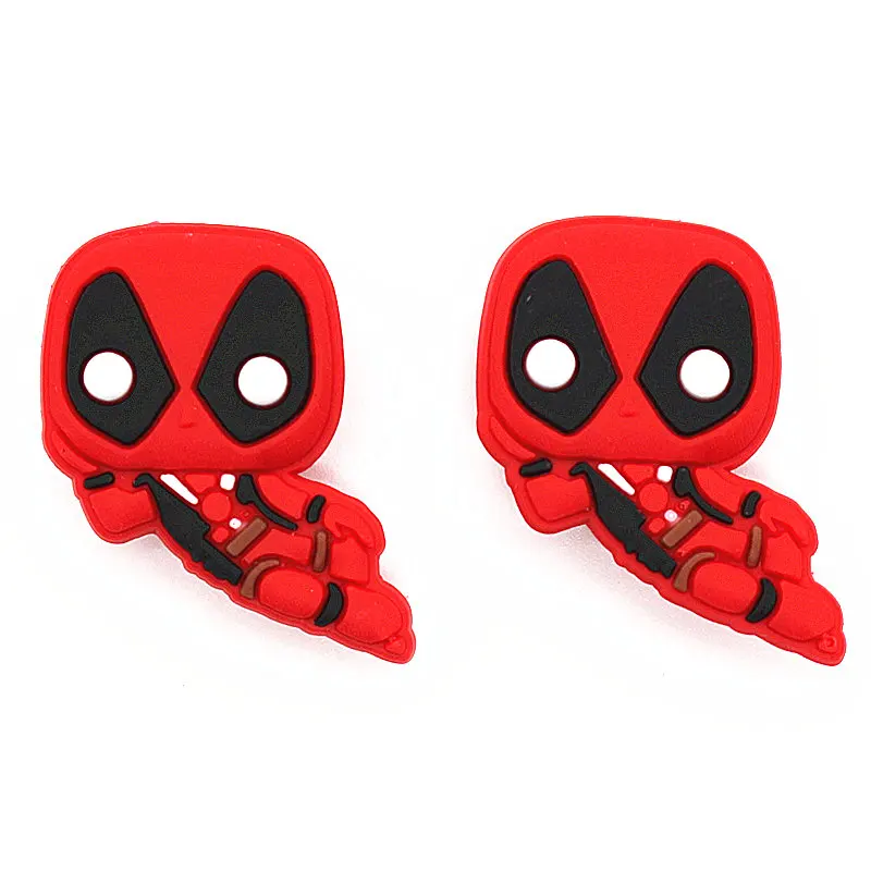 Deadpool 2 pcs Распродажа, 1 шт., украшения для обуви в стиле Джокера, Deadpool, аксессуары для обуви, украшение для обуви в виде яда для croc jibz, Детские вечерние подарки на Рождество, DONG-3DP - Цвет: Deadpool 2 pcs