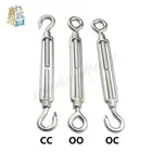 1 шт. M4 M5 M6 M8 M10 из нержавеющей стали 304 регулируемые цепные такелажные крючки и петля стяжная муфта трос натяжное устройство линия Oc Oo Cc Тип