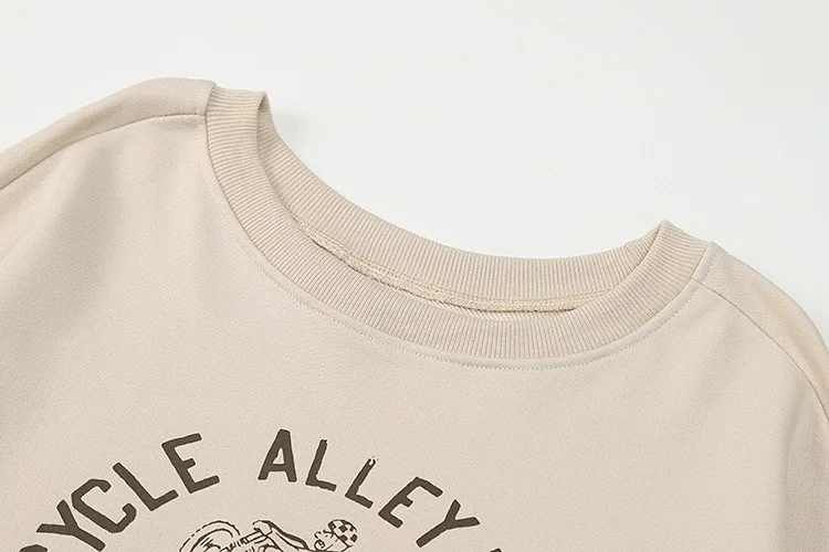 Для женщин Толстовка 2018 Осень Зима Мотоцикл цикл Rider пуловер с принтом для обувь