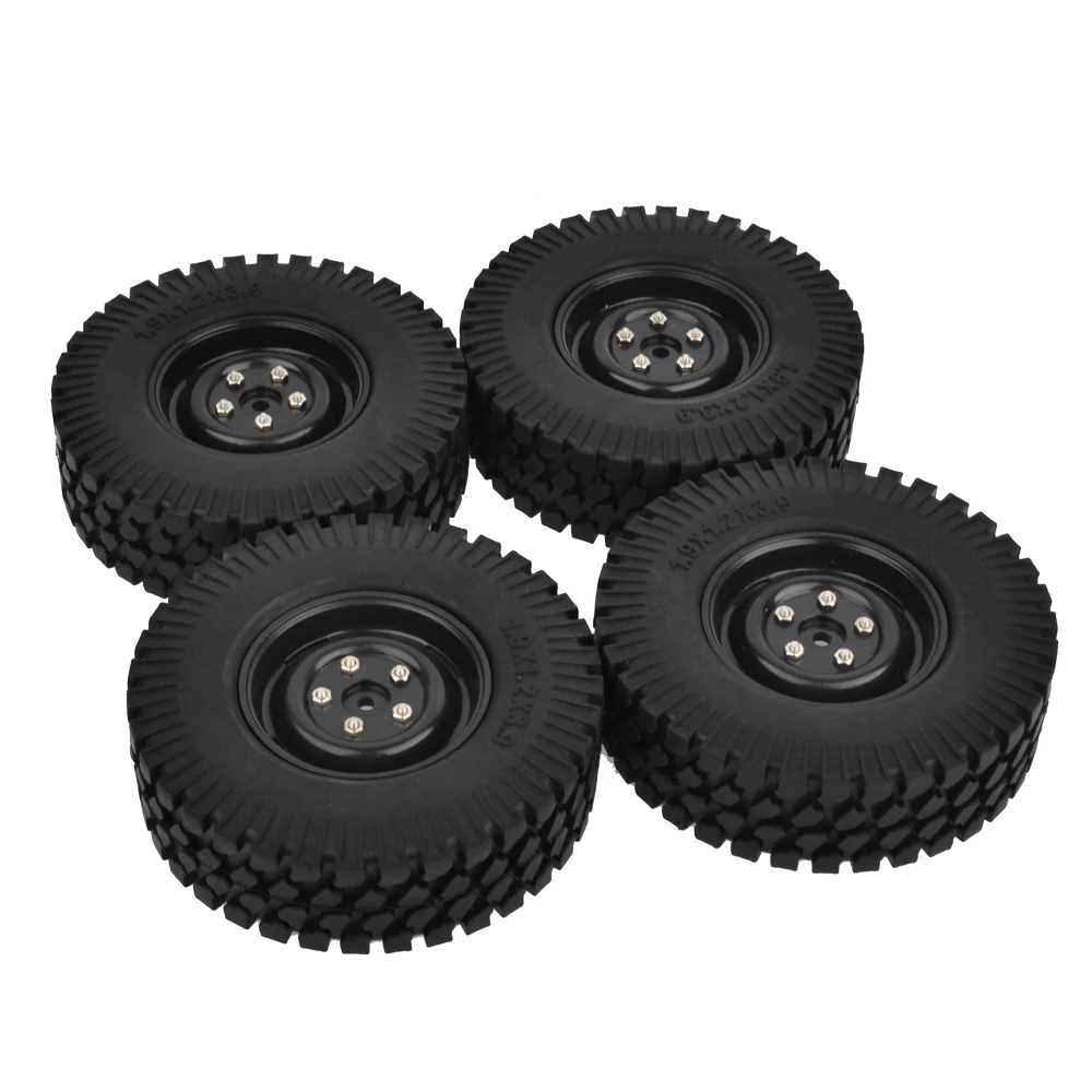 4 шт. 98 мм 1 9 дюйма резиновые шины и пластиковые колеса диски 1:10 RC Rock Crawler Axis SCX10 CC01 D90