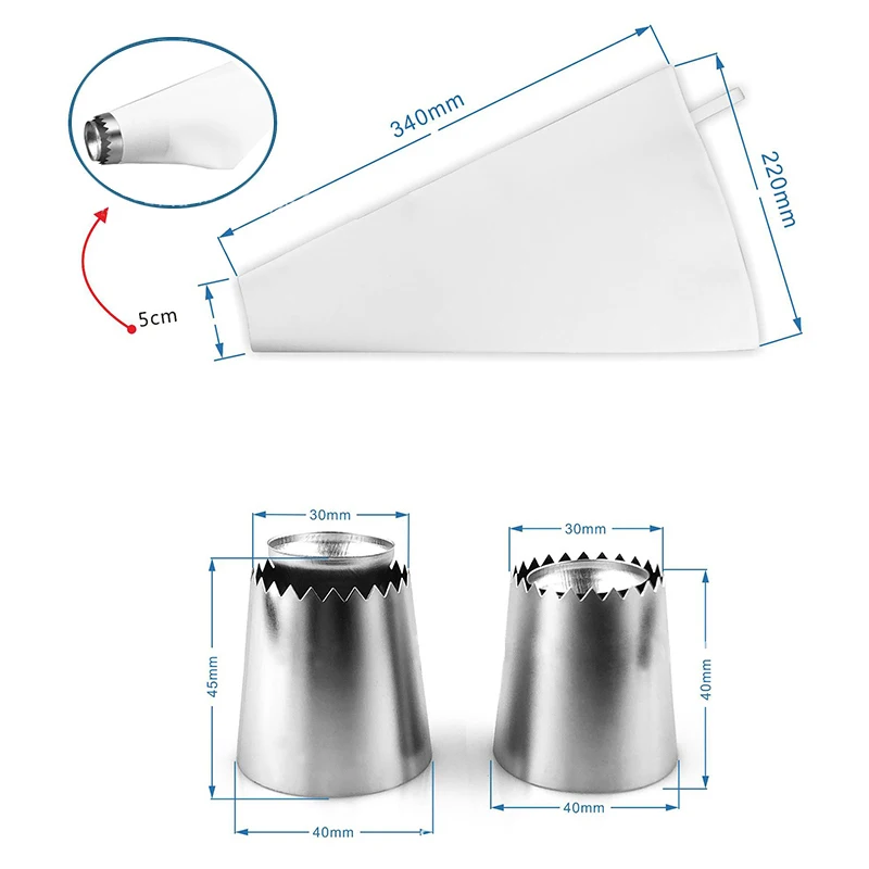 FHEAL 3 шт./компл. Кухня аксессуары Обледенение Трубопроводы Крем кондитерский