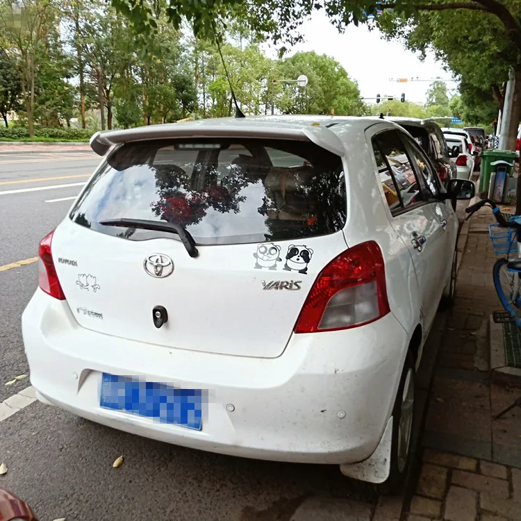 Для Toyota Yaris спойлер 2008 2009 2010 2011 Yaris RS спортивный Спойлер ABS Материал заднего крыла первоклассника Цвет багажник задний спойлер
