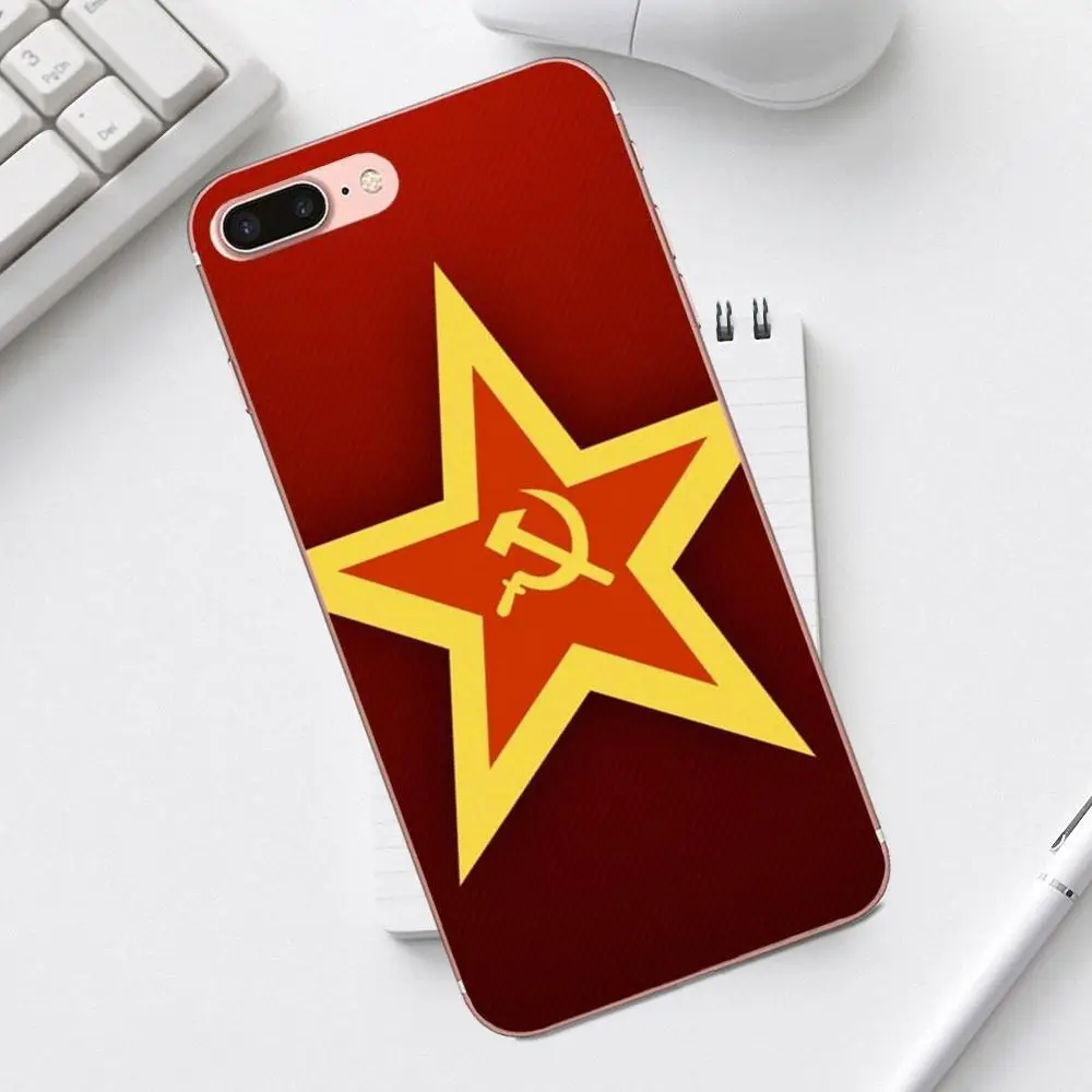 Любовь СССР Гранж флаг для iPhone X XS Max XR 4 4S 5 5C SE 6 6S 7 8 Plus Galaxy A3 A5 J1 J3 J5 J7 2017 тонкий |