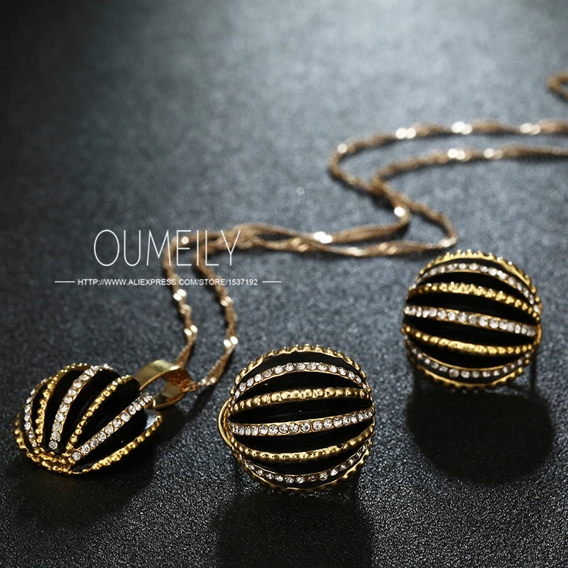 OUMEILY ожерелья серьги для женщин наборы свадебных ювелирных изделий цвет