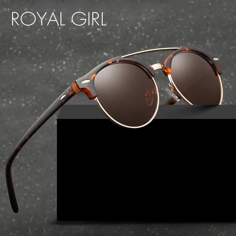 Солнцезащитные очки ROYAL GIRL для мужчин и женщин поляризационные 2020 Круглые