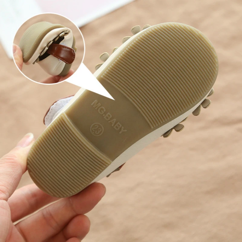Shoes for Kids Floral Baby Girls Breathable Leather Children Flower Princess Soft Muscle Bottom Boys | Детская одежда и обувь