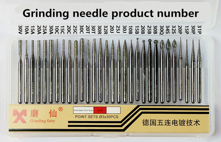 

30 шт./компл. алмазная шлифовальная игла 3 мм «сделай сам» гравировка шлифовальный стержень Нефритовая резьба по дереву корневая резьба набо...