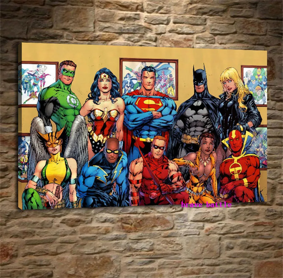 Лига Справедливости команда холст картина печать гостиная домашний декор