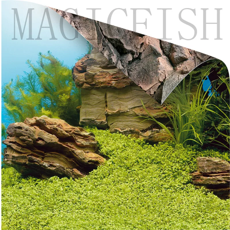 Juwel HD fish tank фоновая живопись. ПВХ двусторонний фон для аквариума Плакат Украшение Аквариум настенный фон