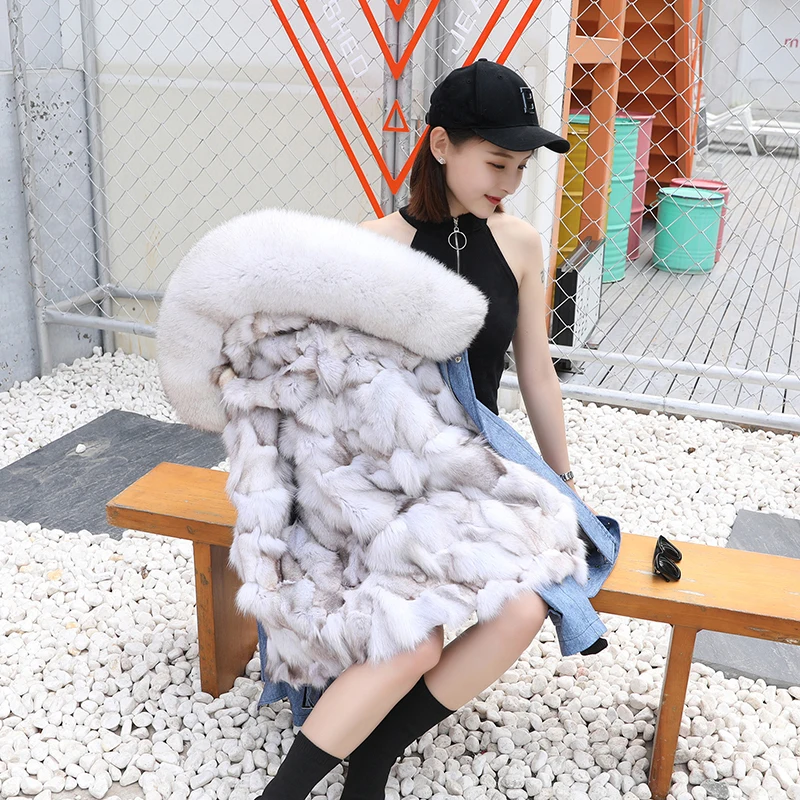 2018 женские зимние пальто настоящий пуховик с мехом лисы енота мех Парка женская