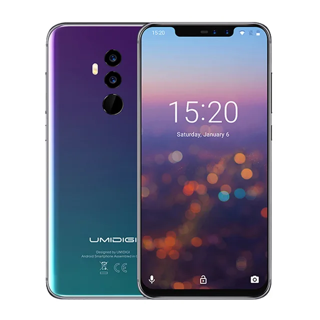 UMIDIGI Z2 Pro, круглые полосы 19:9, 6,2 дюйма, 6 ГБ+ 128 ГБ, Восьмиядерный процессор Helio P60, 2,0 ГГц, Беспроводная зарядка, Android 8,1, разблокировка лица, мобильный телефон, NFC - Цвет: Z2 Pro Twilight