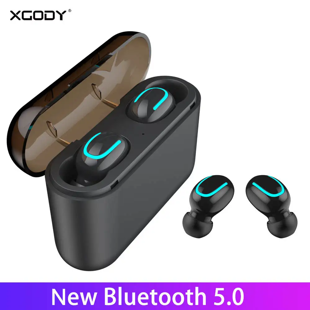 XGODY Q32 TWS беспроводные наушники Bluetooth V5.0 стерео HD микрофон одиночные для iphone Xiaomi phone