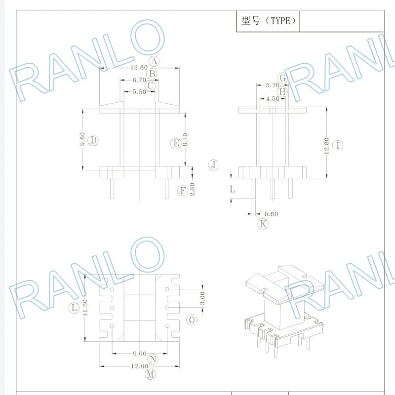 EE16 вертикальный 3 + контактный адаптер импульсного регулятора