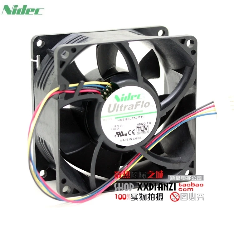 Для Nidec H80E12BUA7 07T11 8038 вентилятор 12В 1.60A C2100 ветры|fan 12v|12v fannidec fan |