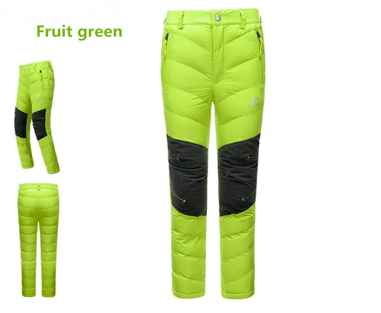 Новинка 2016 года Сезон Зима спортивные водонепроницаемые теплые брюки на утином