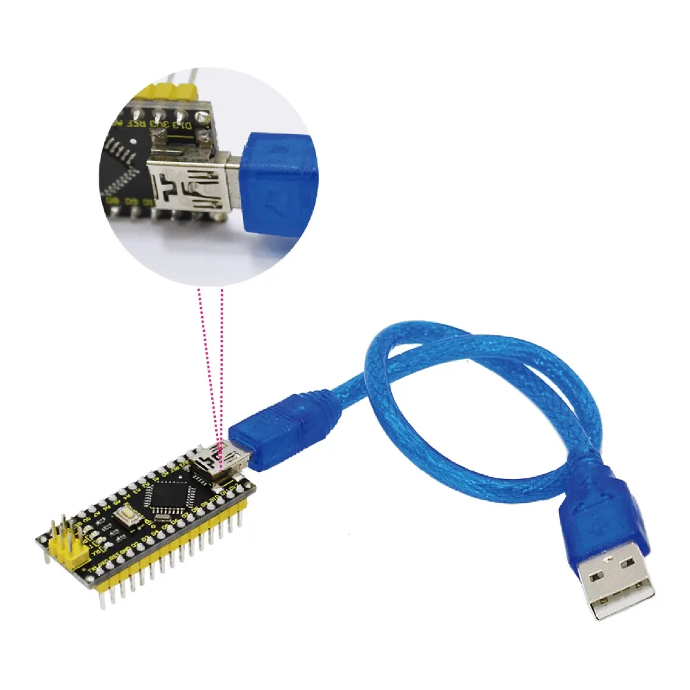 Бесплатная доставка 1 шт. плата нано контроллера Keyestudio CH340 + USB кабель для