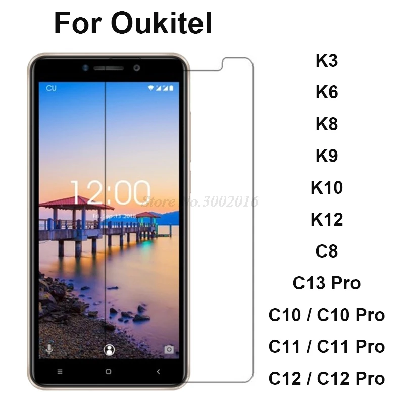 2 шт. закаленное стекло для Oukitel K12 K10 K9 K8 K6 K3 Защитная пленка телефона C10 C11 C12 Pro