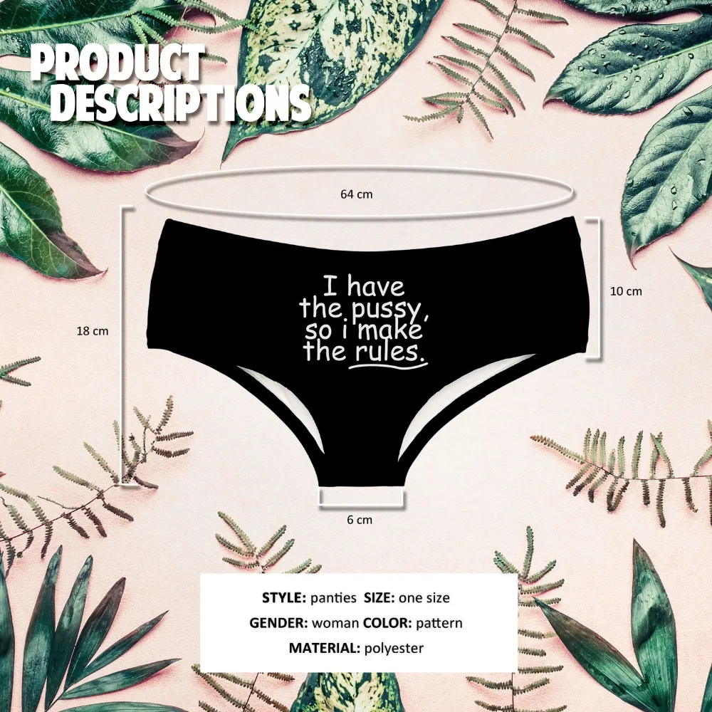 LEIMOLIS RULES черные с буквенным принтом забавные сексуальные женские kawaii милое