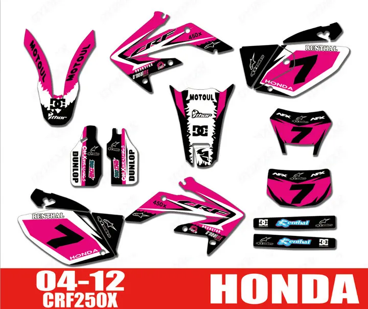Графические наклейки на мотоцикл Honda CRF250X 2004-2016 годов.