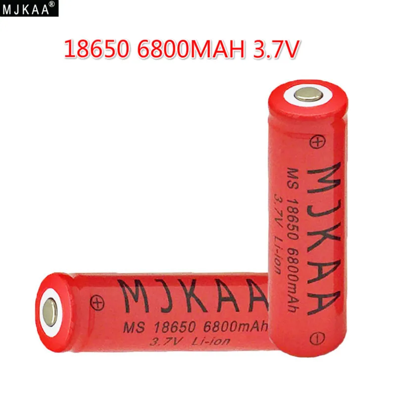 10 шт. Новинка 18650 6800 мАч 3,7 в батарея литий-ионная аккумуляторная батарея красный корпус батарея для фонарика игрушки