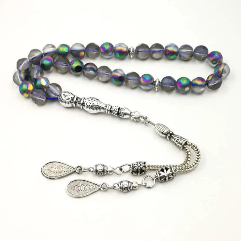 Женский tasbih Синий Цвет Матовый хрусталь 33 66 99 бисер подарок для девочки четки