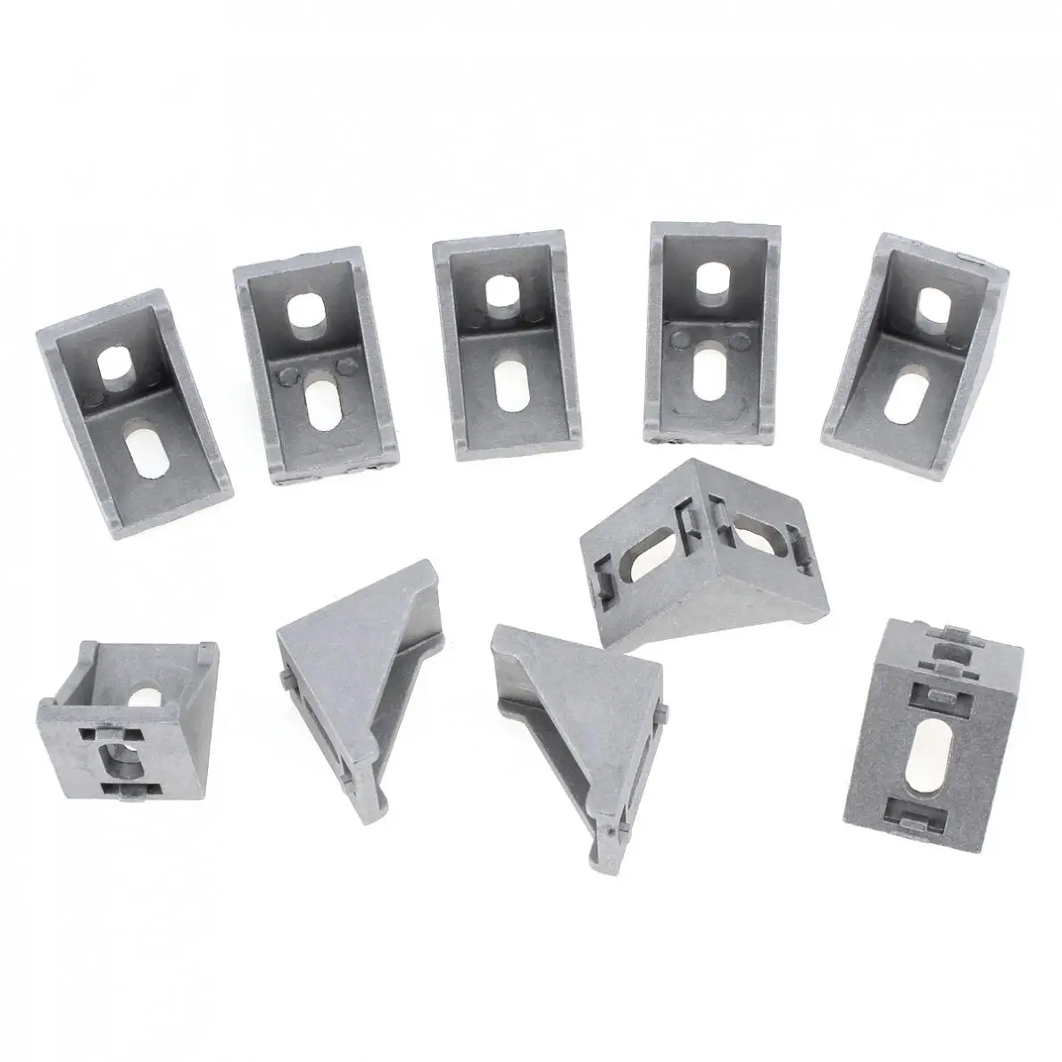 

10pcs/lot 3030 System Aluminium Angle Code Nut Hole Support T-slot 2835 Triangular Frame for Connecting The Flow Profile