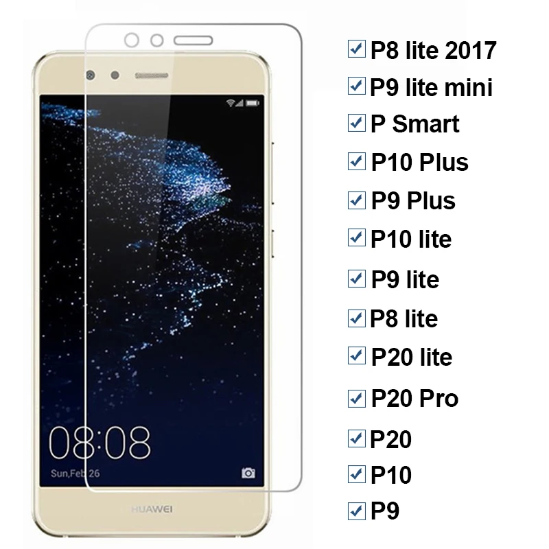 Защитное стекло для huawei p8 lite 2017 p20 защита экрана p9lite mini p 9 10 20 pro huawey закаленное huwai