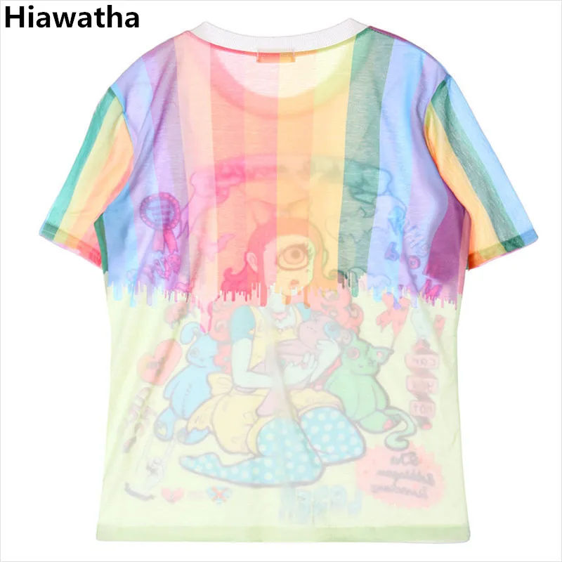 Гайавате принты с героями из мультфильма футболка для женщин Harajuku Стиль футболки