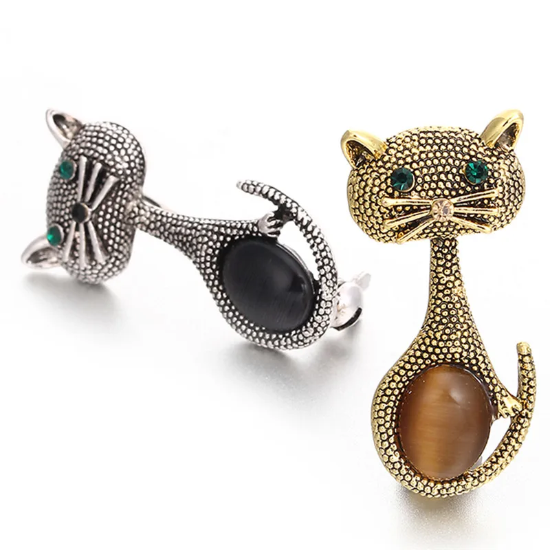 Золото Цвет Vintage Opal солнцезащитные очки &quotкошачий глаз&quot брошь в виде