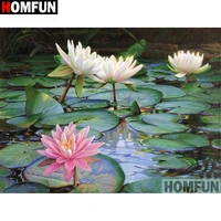 homfun full squareround drill 5d diy diamond painting flower landscape embroidery cross stitch 3d home decor gift a13026