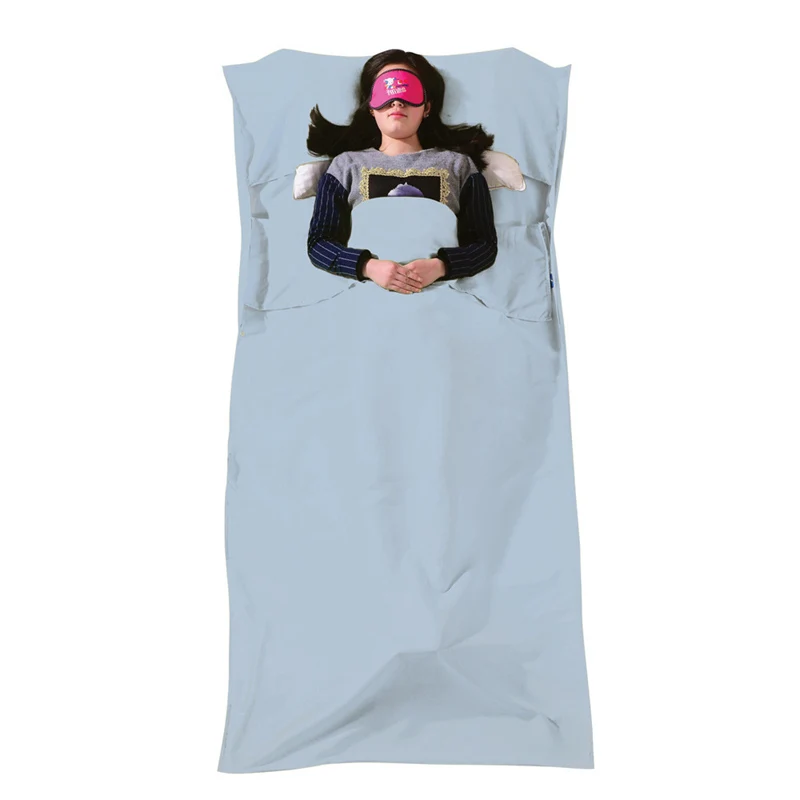 El грязный хлопковый сепаратор спальный мешок лайнер одиночные конверты