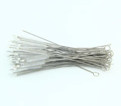 200 pcs 26cm x0.6cm Stainless steel straw cleaning brush pipe cleaner baby | Дом и сад