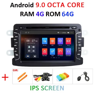 DSP ips 4GB 64G Android 9,0 Автомобильный мультимедийный gps для Dacia Sandero Duster Captur Lada Xray 2 Logan 2 Dokker Lodgy 2012 - Цвет: 9.0 4G 64G IPS
