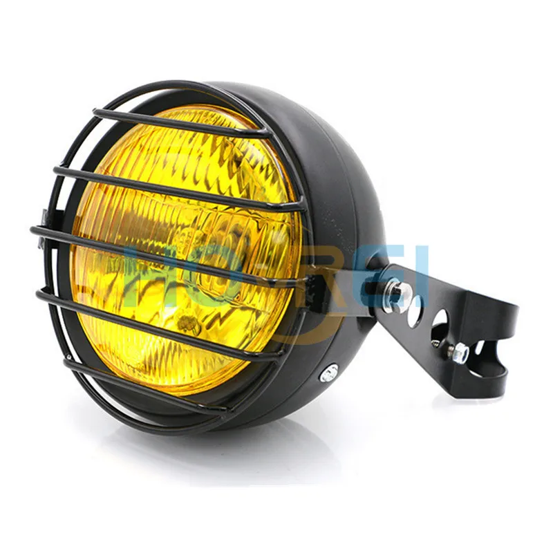 Передняя фара для мотоцикла 6 5 дюйма ретро с креплением маска гриля налобный