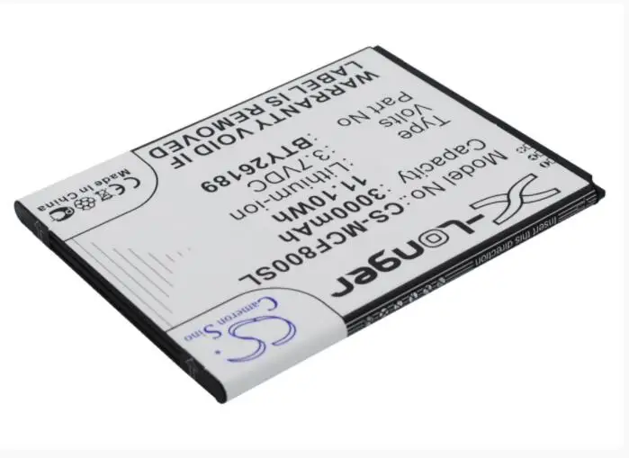 

Cameron Sino 3000 mAh battery for MOBISTEL Cynus F8 BTY26189 BTY26189Mobistel/STD Mobile, SmartPhone Battery