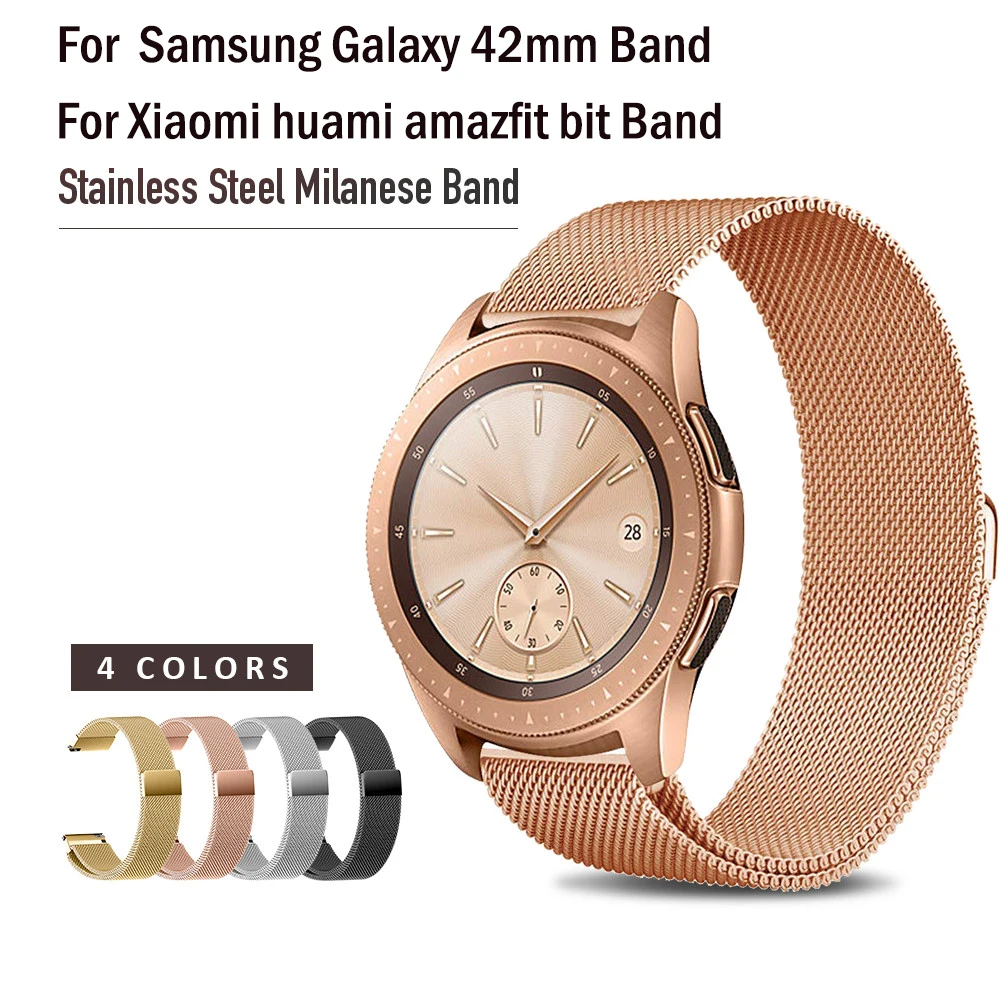 20 мм ширина браслет из нержавеющей стали для samsung Galaxy Watch 42 мм/часы активные 46