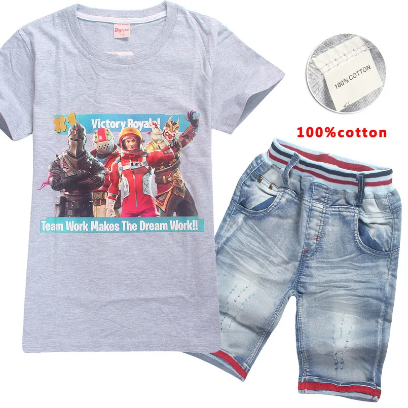 Children T-Shirt Fashion Fortnite Children's Clothing T-shirt Pattern Roupas Infantis Menino Set | Детская одежда и обувь