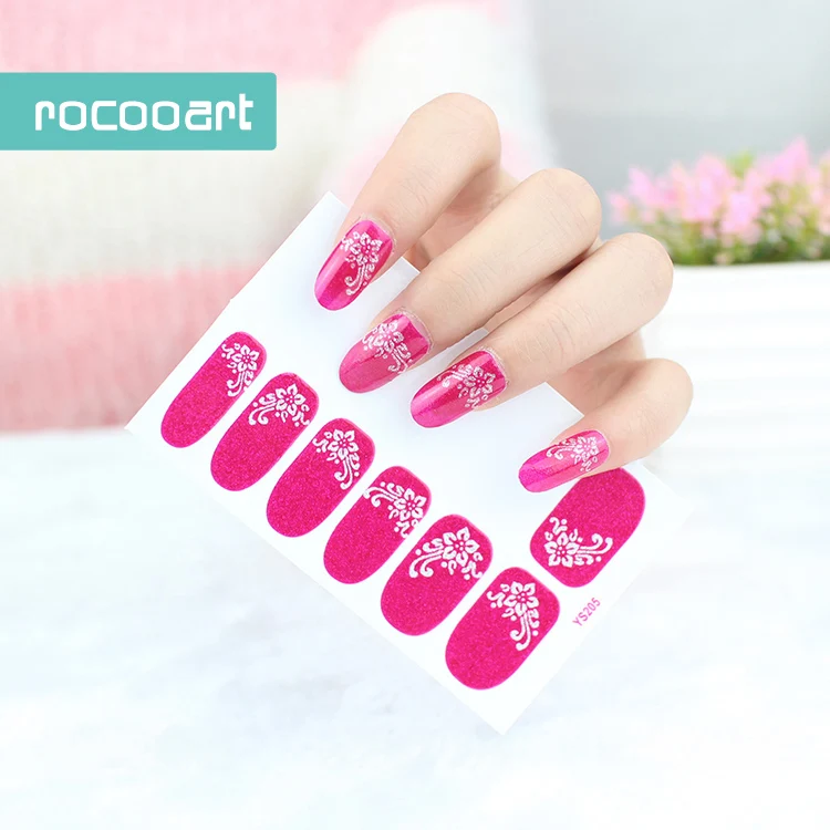 Наклейки для ногтей Rocooart девушек градиентные цвета наклейки цветные красивые