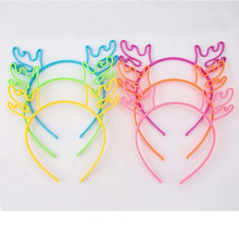 Candy Colors Elk Deer Headband Children Girls Princess Hairband Hair Accessory Birthday Headwear Party Favor|Аксессуары для волос