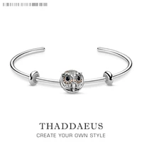 bracelet bangles owl bead fashion karma jewelry vintage gift for women men2018 brand new good in 925 sterling silver