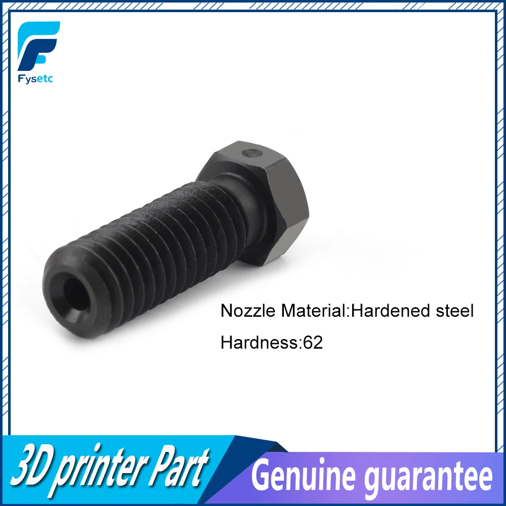 

2pcs Hardened Steel Volcano Nozzles For High Temperature 3D Printing PEI PEEK Carbon Fiber Filament For E3D Volcano Hotend