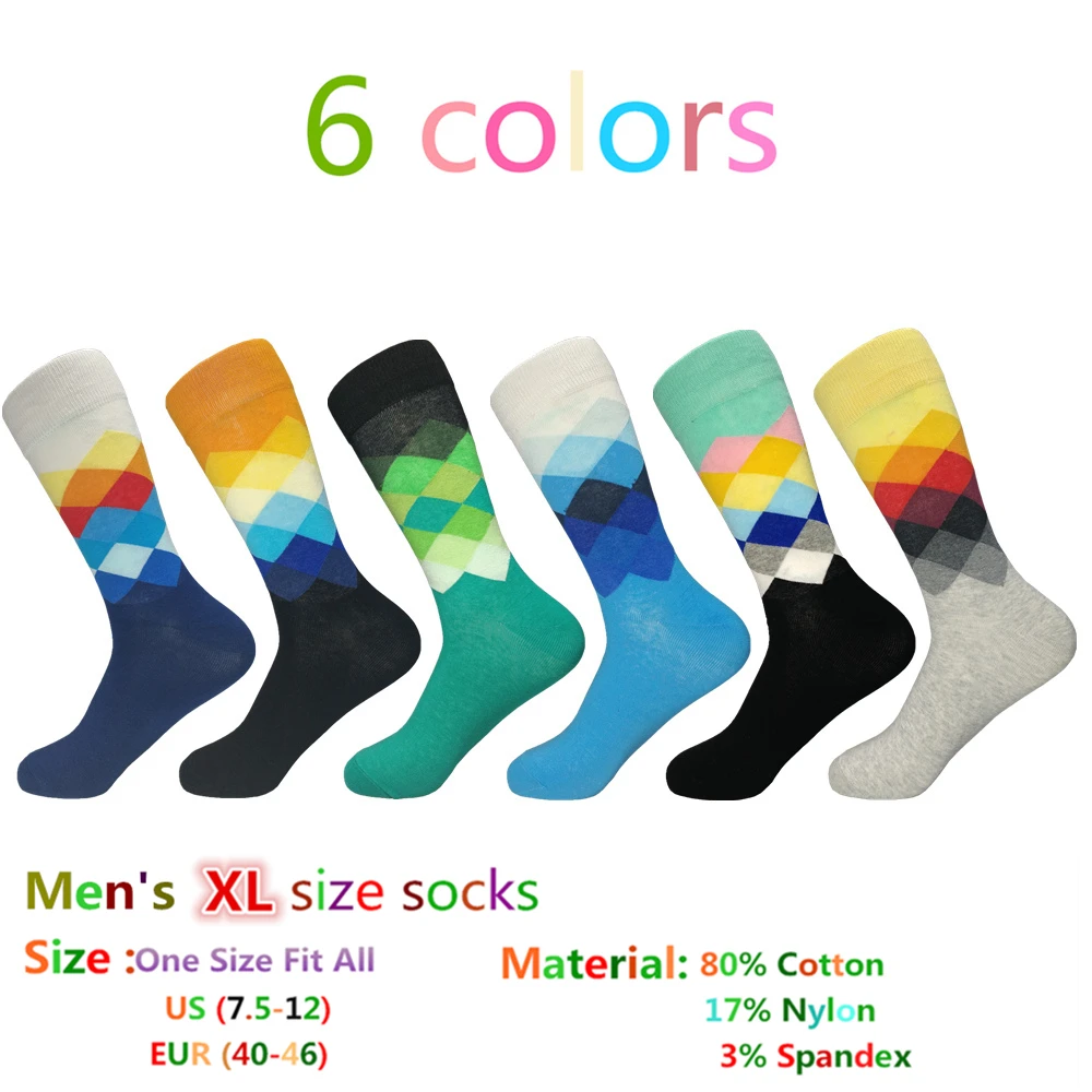 Мужские хлопковые носки с бриллиантами 2019|men socks colorful|fashion men socksmens fashion |