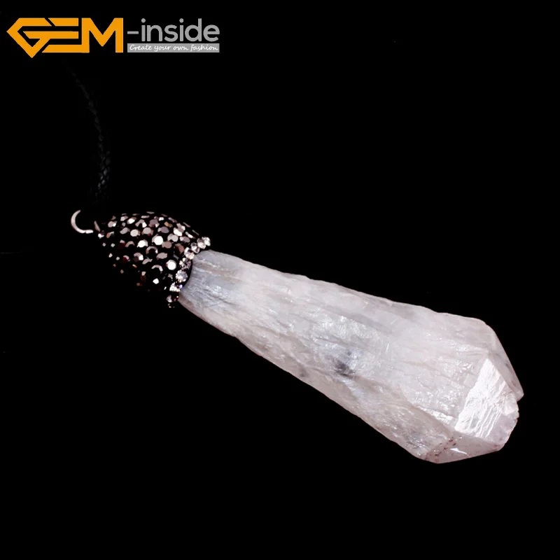 Модное винтажное ожерелье с шестигранным кристаллом в стиле панк высокого