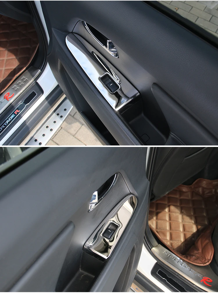 Для KIA SPORTAGE R 2011- автомобильные аксессуары из нержавеющей стали INNERIOR дверь подлокотник окно Лифт кнопка крышка наклейка отделка