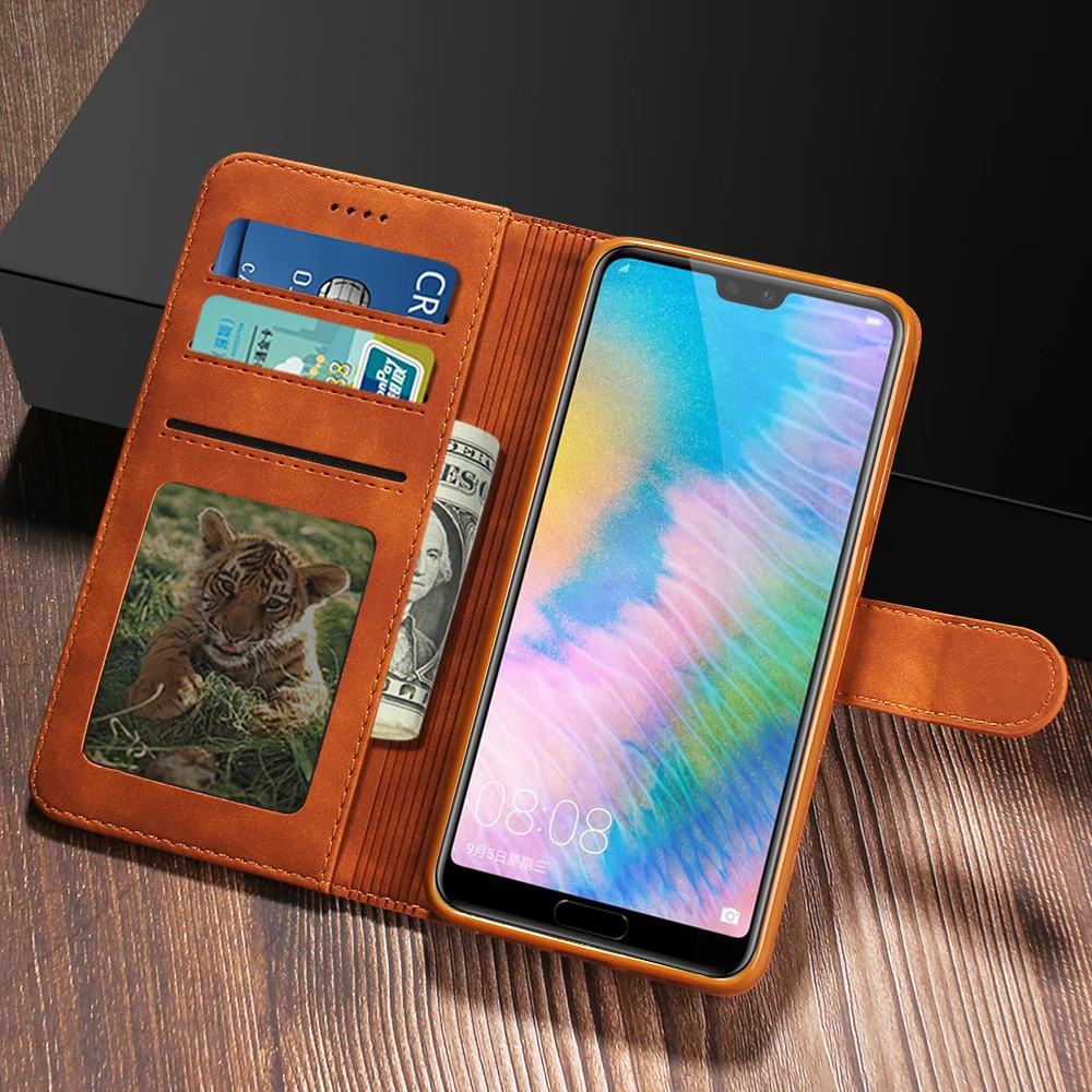 Чехол для Huawei P20 Pro кожаный винтажный Чехол-бумажник Lite чехол телефона Funda