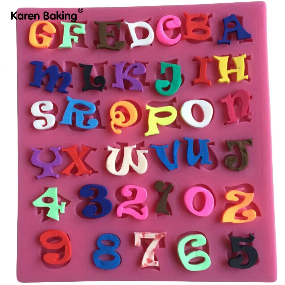 Количество и форма буквы силиконовая украшения торта помадка торт 3D пищевой
