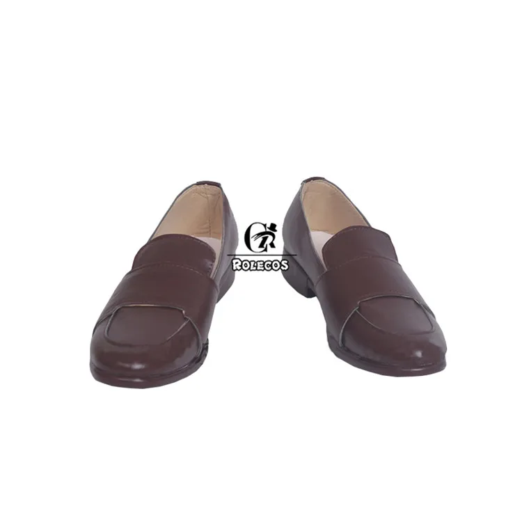 ROLECOS Anime JoJo Bizarre Adventure Cosplay Shoes Kira Yoshikage Cosplay Brown Leather Shoes for Men Cosplay Shoes Customized
