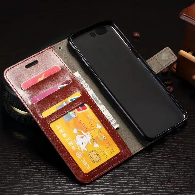 100pcs/lot Crazy Horse Leather Stand PU+TPU Cover Case with card slot For Oneplus 5 5.5''/ One plus 3T | Мобильные телефоны