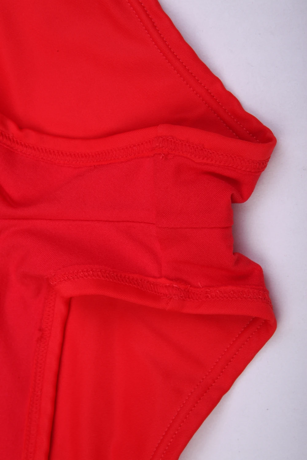 Женский красный купальник с высокой талией танкини из двух предметов