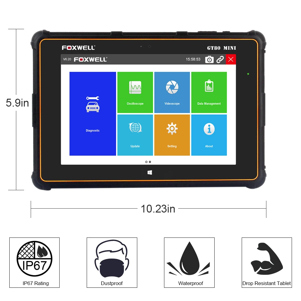 FOXWELL GT80 мини OBD2 инструмент диагностики Полный Системы сканера ABS подушка